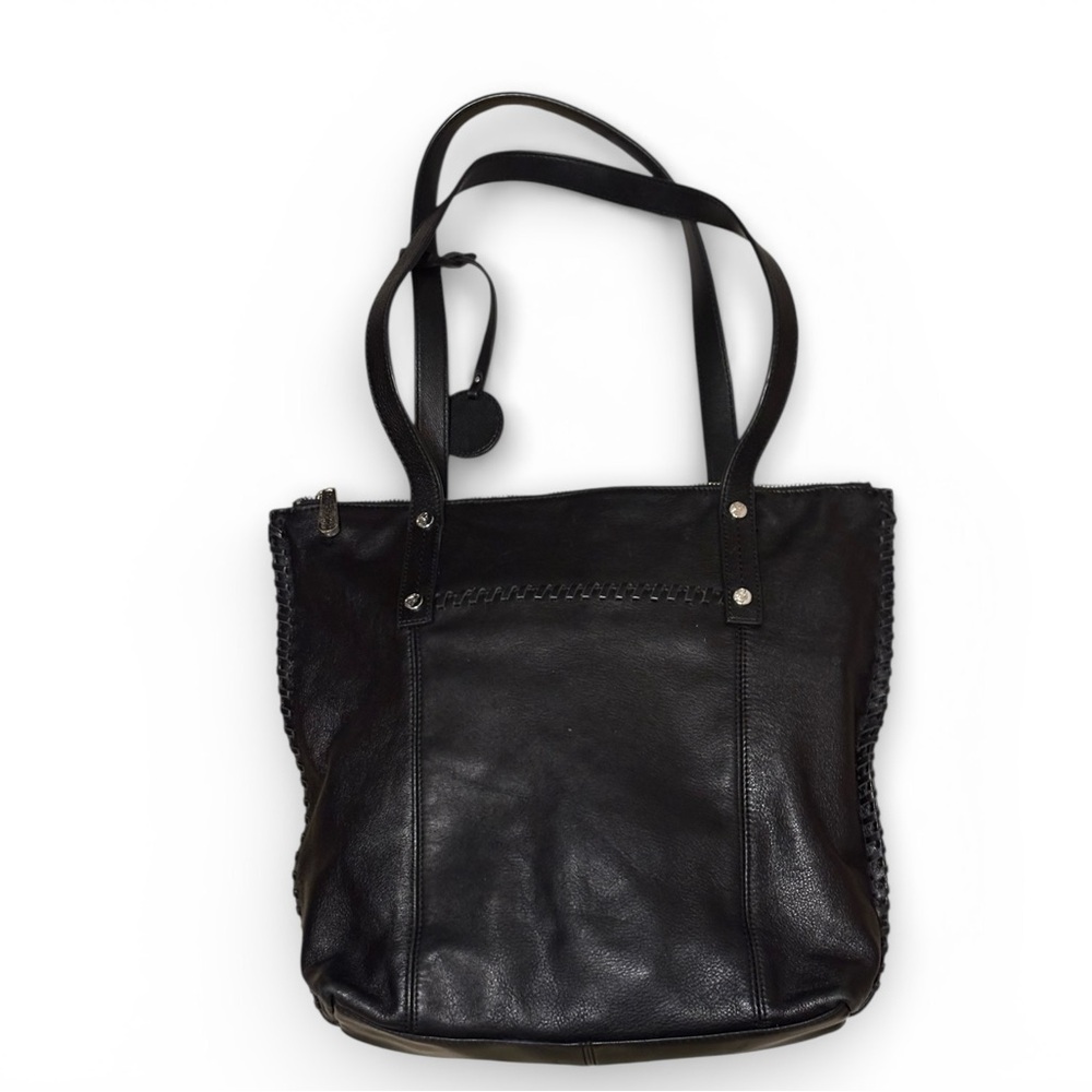 Tommy Bahama Black Lido Key Leather Tote Bag- like new in excellent condition - Picture 2 of 7